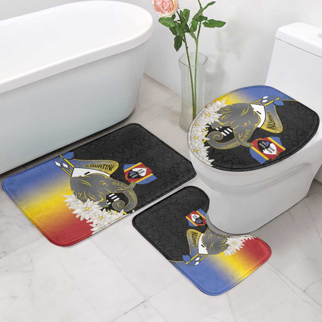 Eswatini Independence Day Bathroom Set Swaziland Nguni Shield African Pattern - Wonder Print Shop