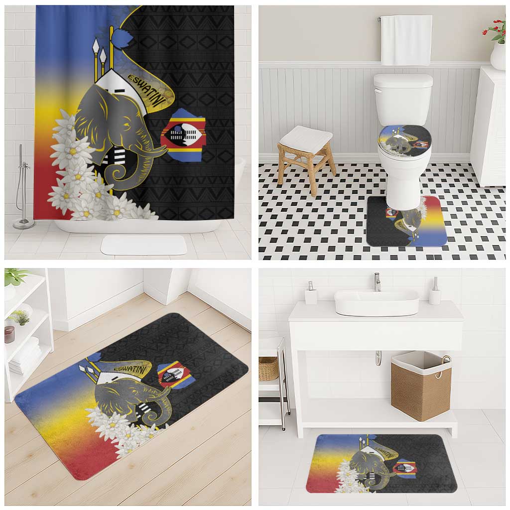 Eswatini Independence Day Bathroom Set Swaziland Nguni Shield African Pattern - Wonder Print Shop
