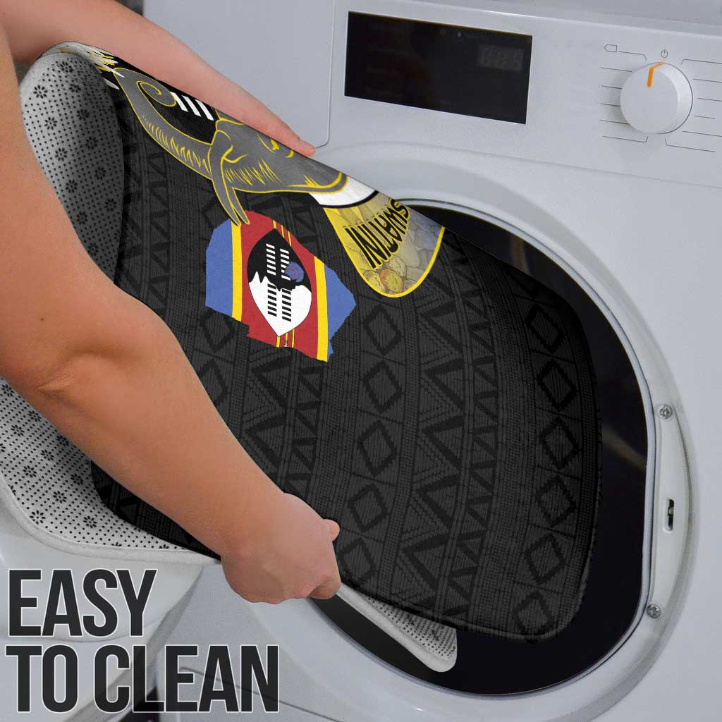 Eswatini Independence Day Bathroom Set Swaziland Nguni Shield African Pattern - Wonder Print Shop