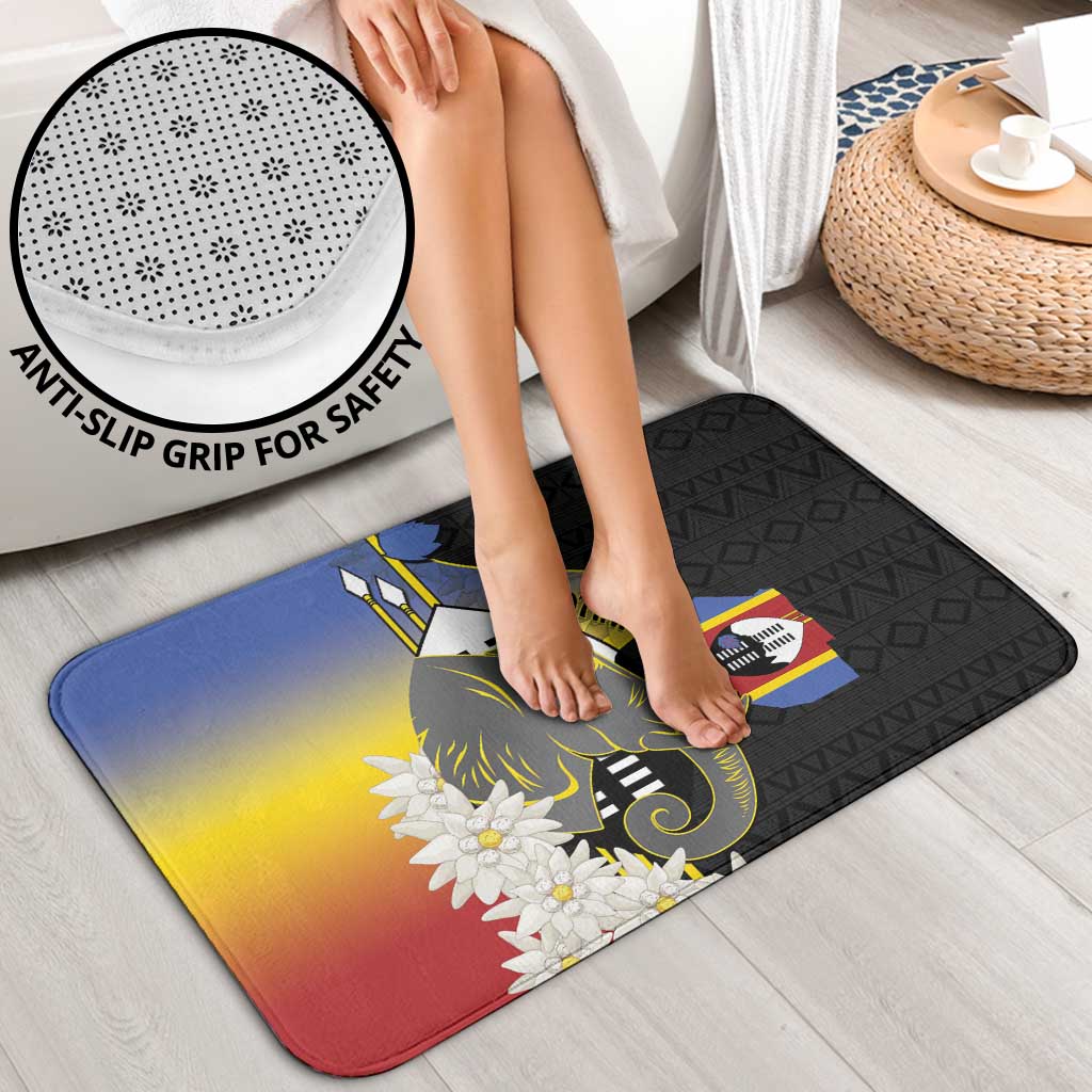 Eswatini Independence Day Bathroom Set Swaziland Nguni Shield African Pattern - Wonder Print Shop