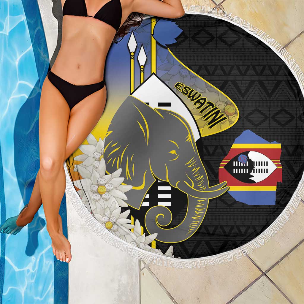 Eswatini Independence Day Beach Blanket Swaziland Nguni Shield African Pattern - Wonder Print Shop