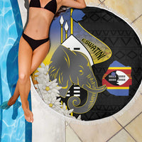 Eswatini Independence Day Beach Blanket Swaziland Nguni Shield African Pattern - Wonder Print Shop