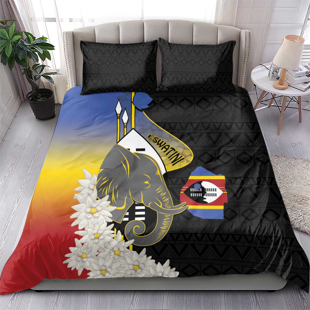 Eswatini Independence Day Bedding Set Swaziland Nguni Shield African Pattern - Wonder Print Shop