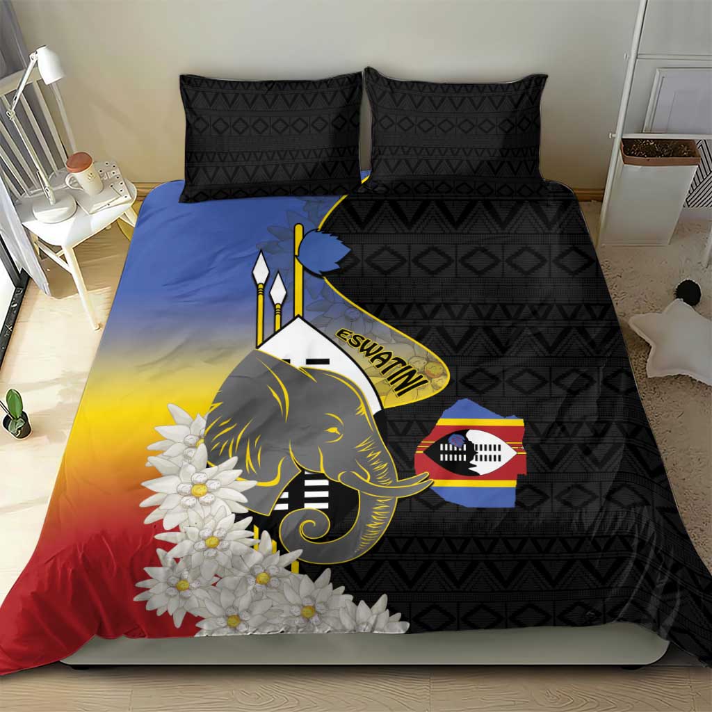Eswatini Independence Day Bedding Set Swaziland Nguni Shield African Pattern - Wonder Print Shop