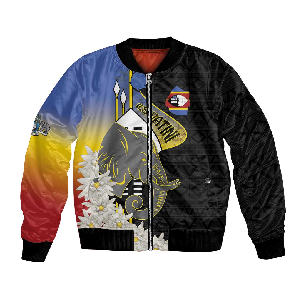 Eswatini Independence Day Bomber Jacket Swaziland Nguni Shield African Pattern - Wonder Print Shop