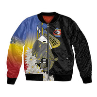 Eswatini Independence Day Bomber Jacket Swaziland Nguni Shield African Pattern - Wonder Print Shop