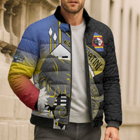 Eswatini Independence Day Bomber Puffer Jacket Swaziland Nguni Shield African Pattern - Wonder Print Shop