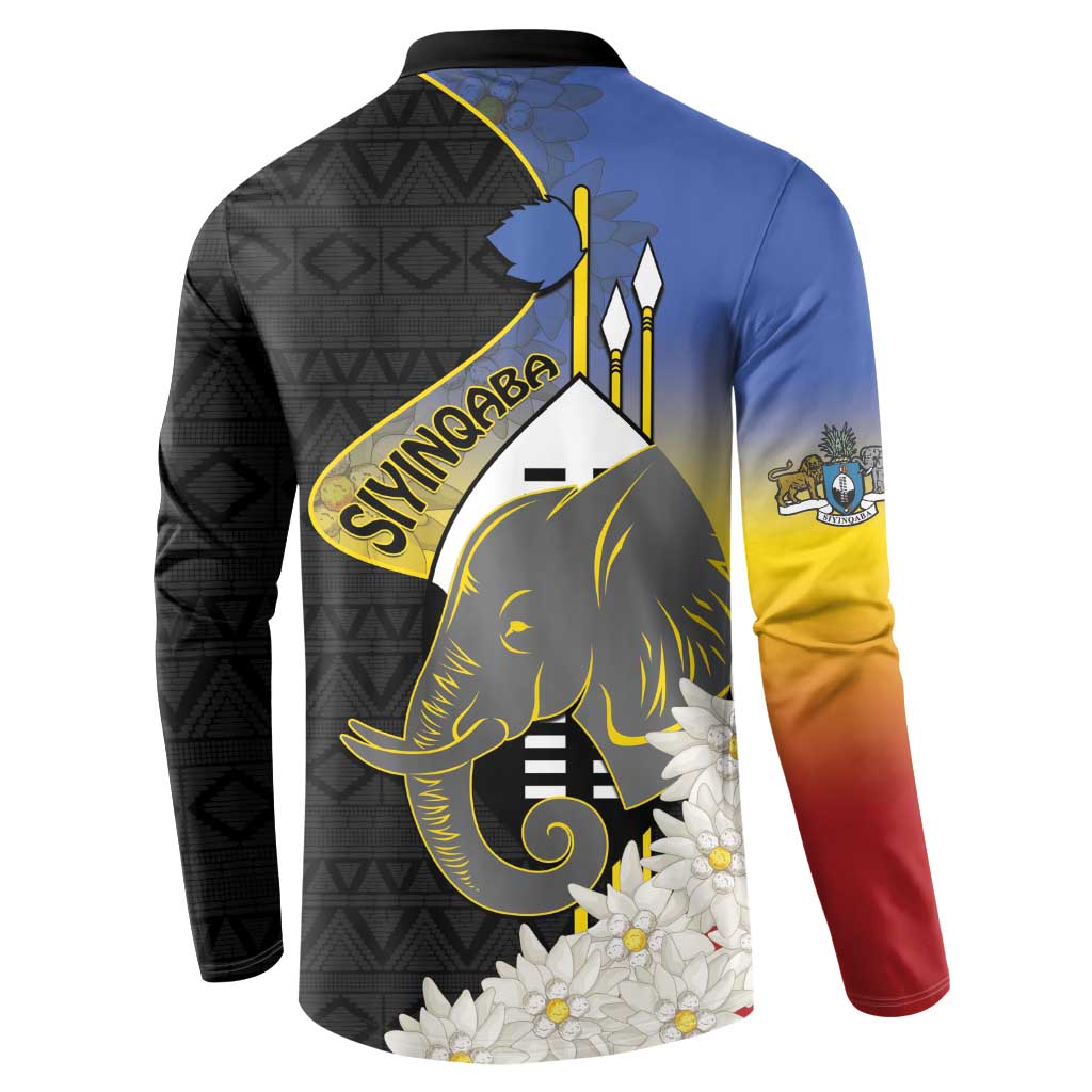 Eswatini Independence Day Button Sweatshirt Swaziland Nguni Shield African Pattern - Wonder Print Shop