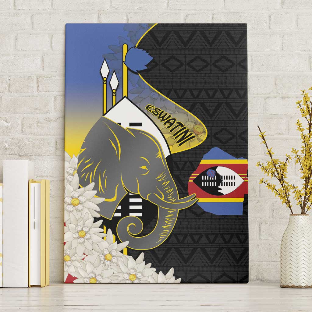 Eswatini Independence Day Canvas Wall Art Swaziland Nguni Shield African Pattern - Wonder Print Shop