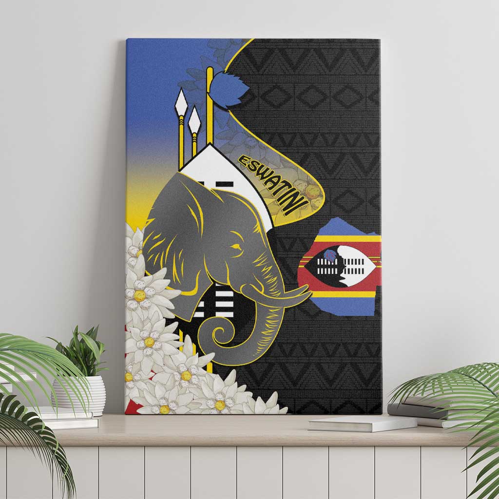 Eswatini Independence Day Canvas Wall Art Swaziland Nguni Shield African Pattern - Wonder Print Shop