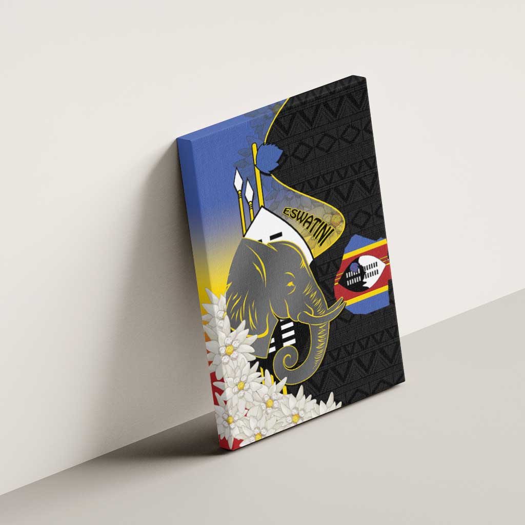 Eswatini Independence Day Canvas Wall Art Swaziland Nguni Shield African Pattern - Wonder Print Shop