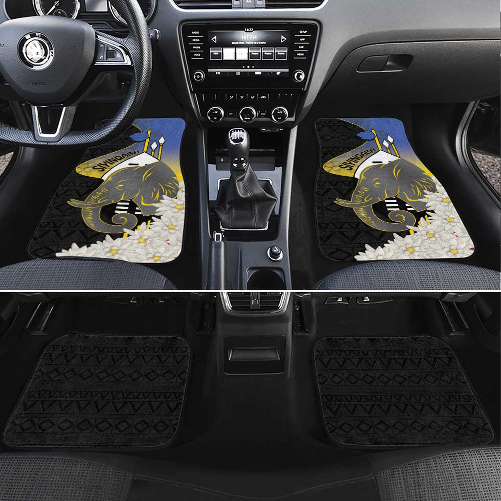 Eswatini Independence Day Car Mats Swaziland Nguni Shield African Pattern - Wonder Print Shop