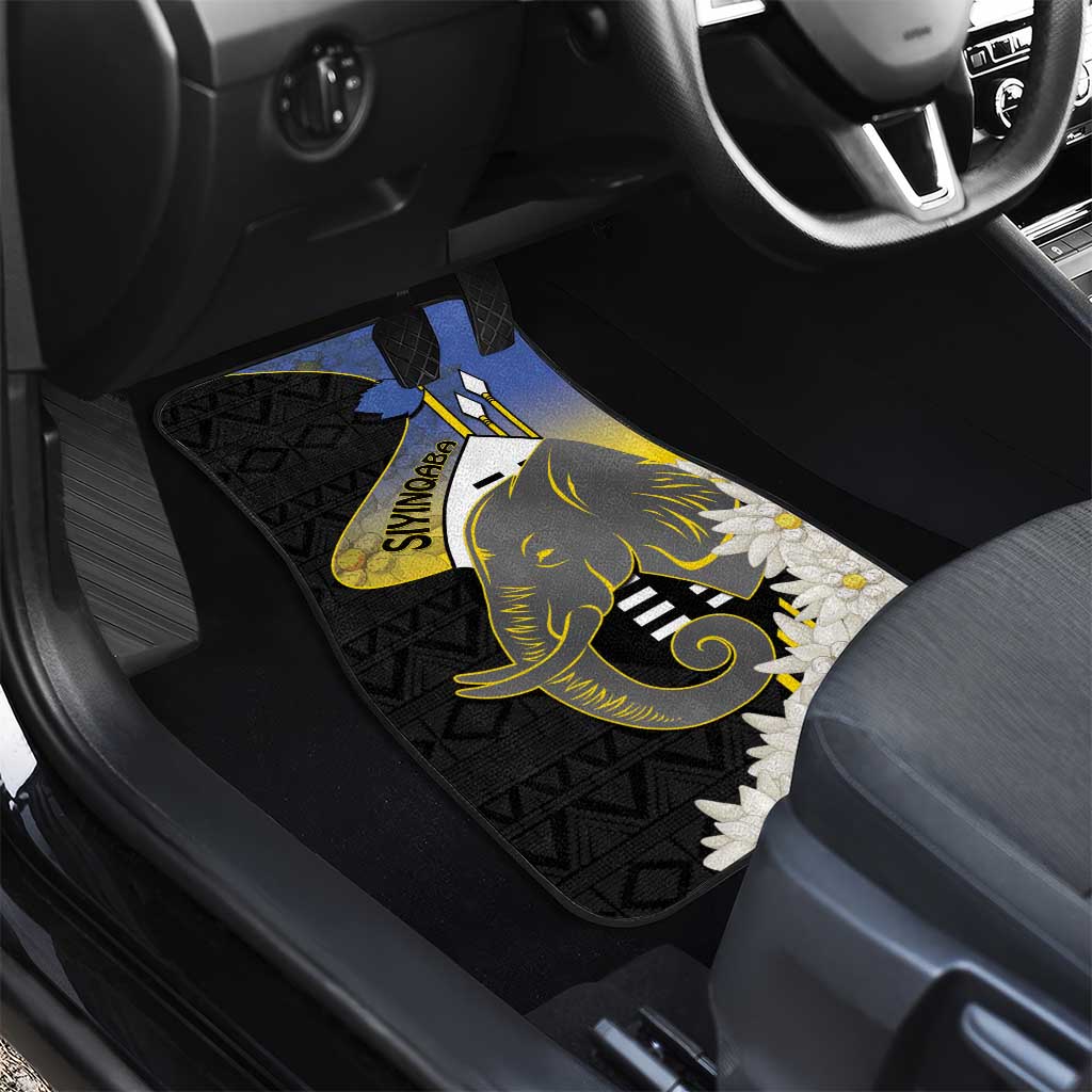 Eswatini Independence Day Car Mats Swaziland Nguni Shield African Pattern - Wonder Print Shop