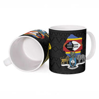 Eswatini Independence Day Ceramic Mug Swaziland Nguni Shield African Pattern - Wonder Print Shop
