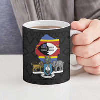 Eswatini Independence Day Ceramic Mug Swaziland Nguni Shield African Pattern - Wonder Print Shop