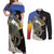 Eswatini Independence Day Couples Matching Off Shoulder Maxi Dress and Long Sleeve Button Shirt Swaziland Nguni Shield African Pattern - Wonder Print Shop