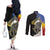 Eswatini Independence Day Couples Matching Off The Shoulder Long Sleeve Dress and Long Sleeve Button Shirt Swaziland Nguni Shield African Pattern - Wonder Print Shop