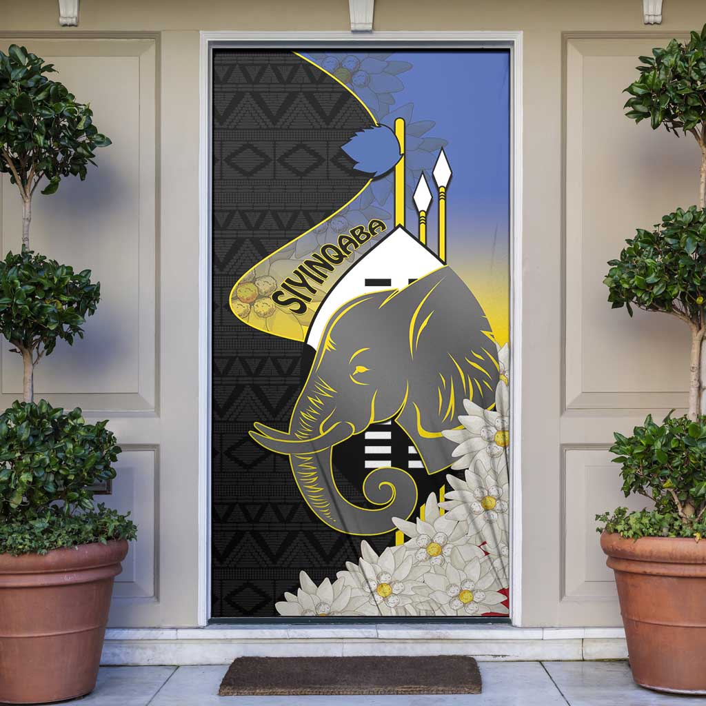 Eswatini Independence Day Door Cover Swaziland Nguni Shield African Pattern - Wonder Print Shop