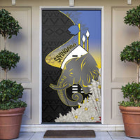 Eswatini Independence Day Door Cover Swaziland Nguni Shield African Pattern - Wonder Print Shop