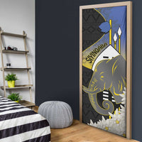 Eswatini Independence Day Door Cover Swaziland Nguni Shield African Pattern - Wonder Print Shop