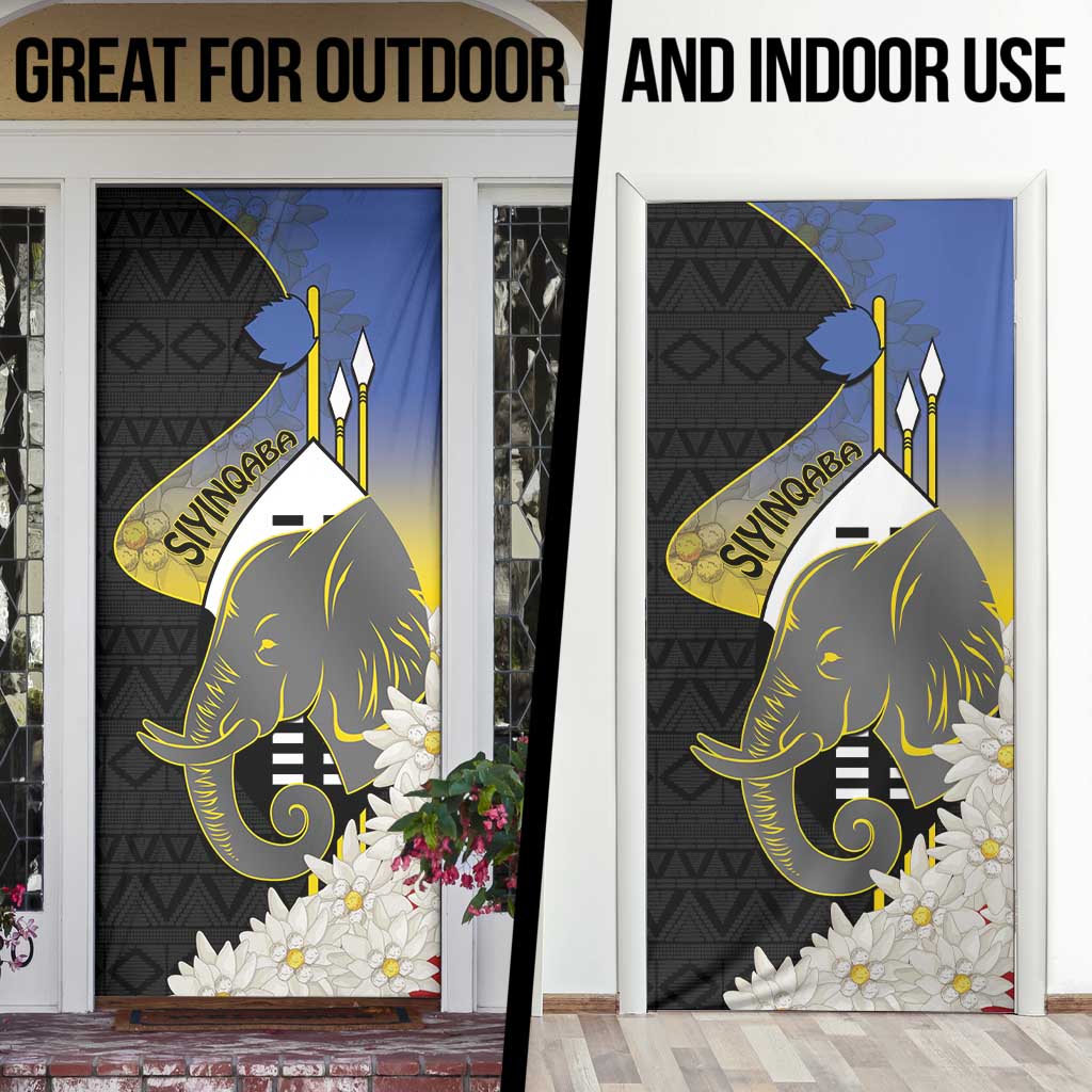 Eswatini Independence Day Door Cover Swaziland Nguni Shield African Pattern - Wonder Print Shop