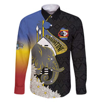 Eswatini Independence Day Family Matching Long Sleeve Bodycon Dress and Hawaiian Shirt Swaziland Nguni Shield African Pattern - Wonder Print Shop