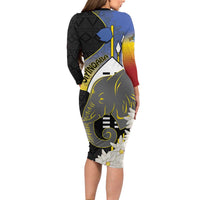Eswatini Independence Day Family Matching Long Sleeve Bodycon Dress and Hawaiian Shirt Swaziland Nguni Shield African Pattern - Wonder Print Shop