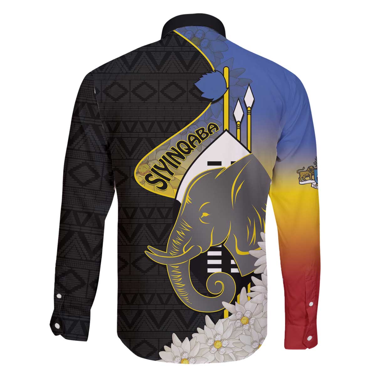 Eswatini Independence Day Family Matching Off The Shoulder Long Sleeve Dress and Hawaiian Shirt Swaziland Nguni Shield African Pattern - Wonder Print Shop