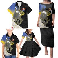 Eswatini Independence Day Family Matching Puletasi and Hawaiian Shirt Swaziland Nguni Shield African Pattern - Wonder Print Shop