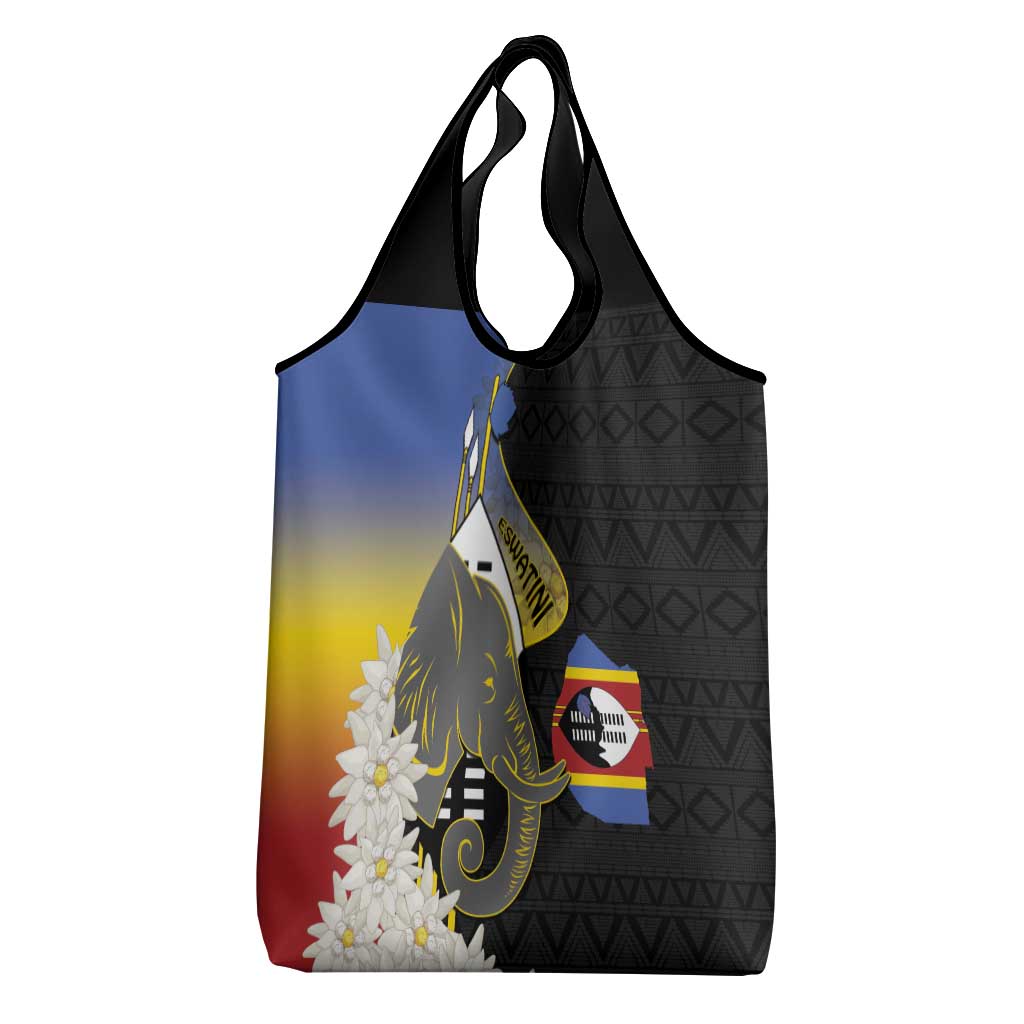 Eswatini Independence Day Grocery Bag Swaziland Nguni Shield African Pattern - Wonder Print Shop