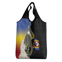 Eswatini Independence Day Grocery Bag Swaziland Nguni Shield African Pattern - Wonder Print Shop