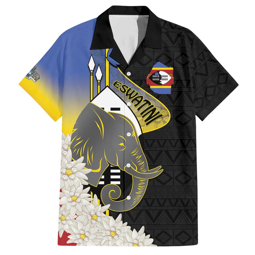 Eswatini Independence Day Hawaiian Shirt Swaziland Nguni Shield African Pattern - Wonder Print Shop