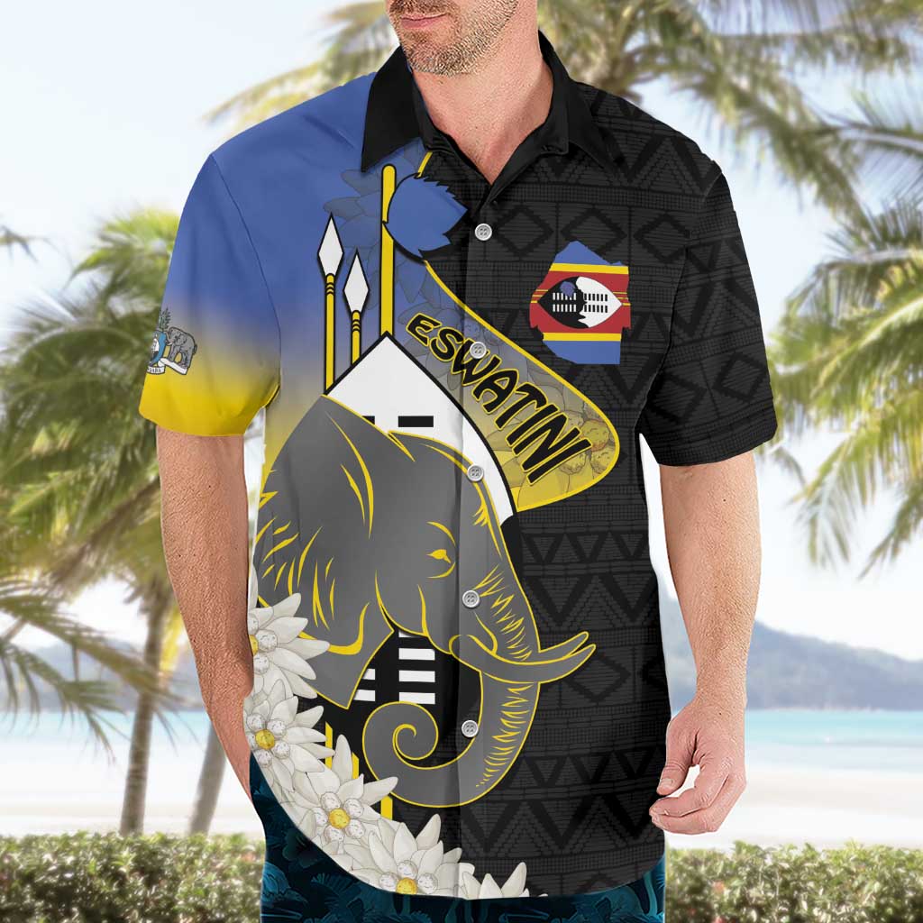 Eswatini Independence Day Hawaiian Shirt Swaziland Nguni Shield African Pattern - Wonder Print Shop