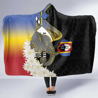 Eswatini Independence Day Hooded Blanket Swaziland Nguni Shield African Pattern - Wonder Print Shop