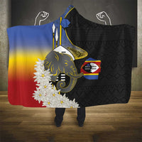 Eswatini Independence Day Hooded Blanket Swaziland Nguni Shield African Pattern - Wonder Print Shop