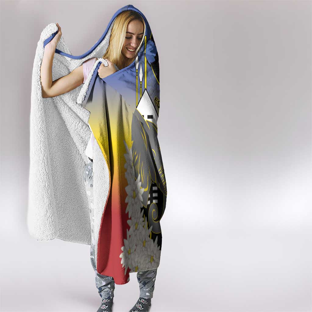 Eswatini Independence Day Hooded Blanket Swaziland Nguni Shield African Pattern - Wonder Print Shop