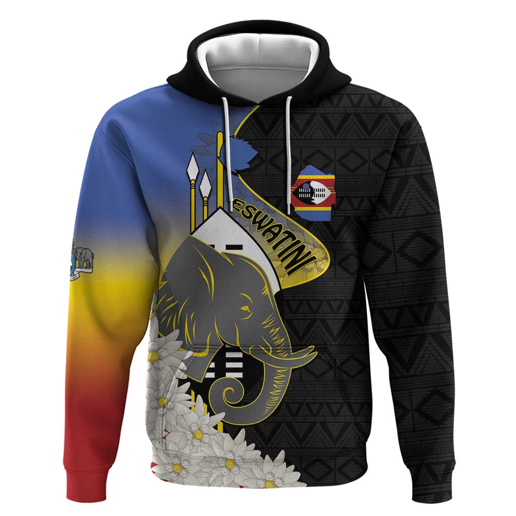 Eswatini Independence Day Hoodie Swaziland Nguni Shield African Pattern - Wonder Print Shop