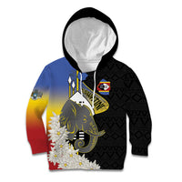 Eswatini Independence Day Kid Hoodie Swaziland Nguni Shield African Pattern - Wonder Print Shop
