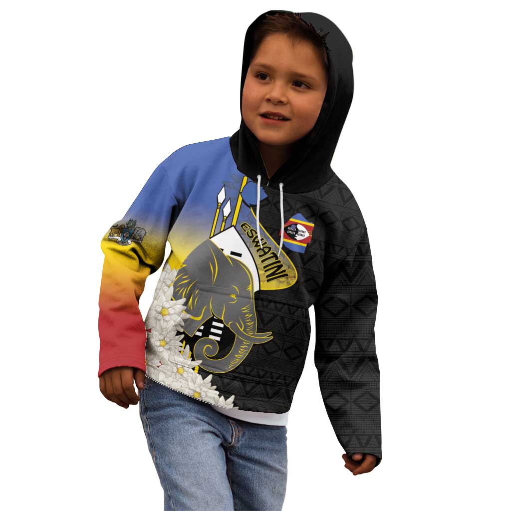 Eswatini Independence Day Kid Hoodie Swaziland Nguni Shield African Pattern - Wonder Print Shop