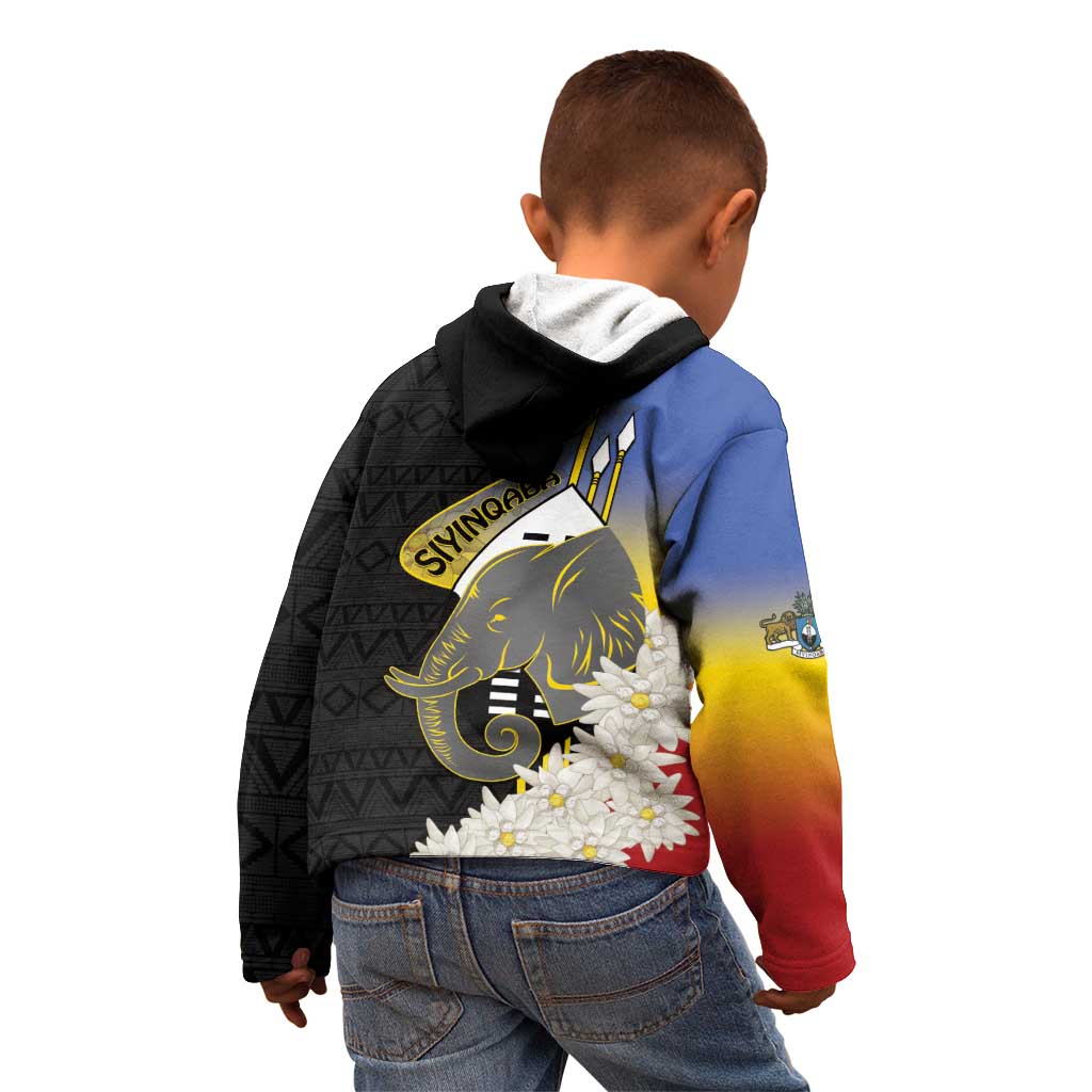 Eswatini Independence Day Kid Hoodie Swaziland Nguni Shield African Pattern - Wonder Print Shop