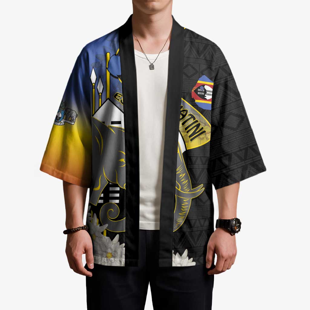Eswatini Independence Day Kimono Swaziland Nguni Shield African Pattern - Wonder Print Shop