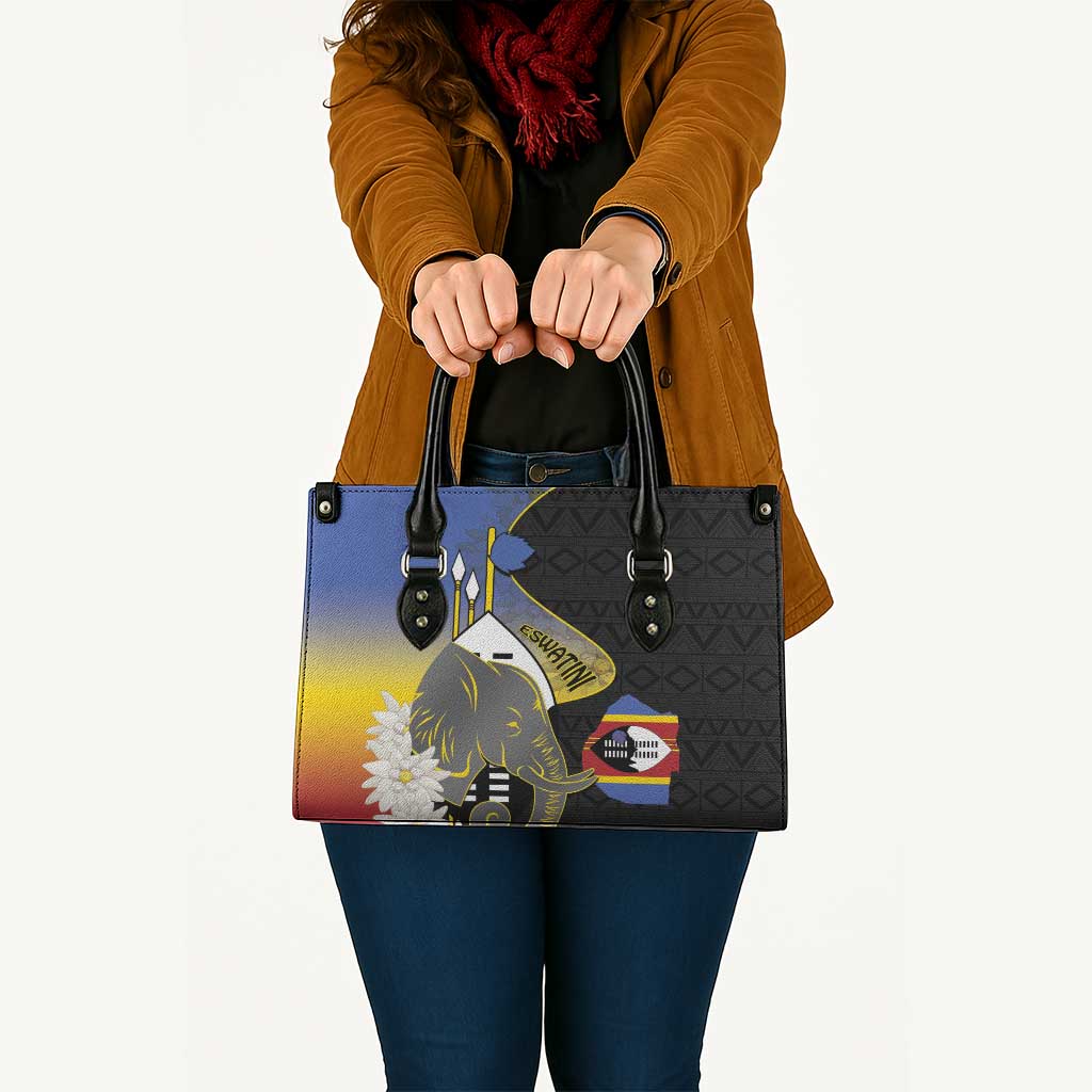 Eswatini Independence Day Leather Bag Swaziland Nguni Shield African Pattern - Wonder Print Shop