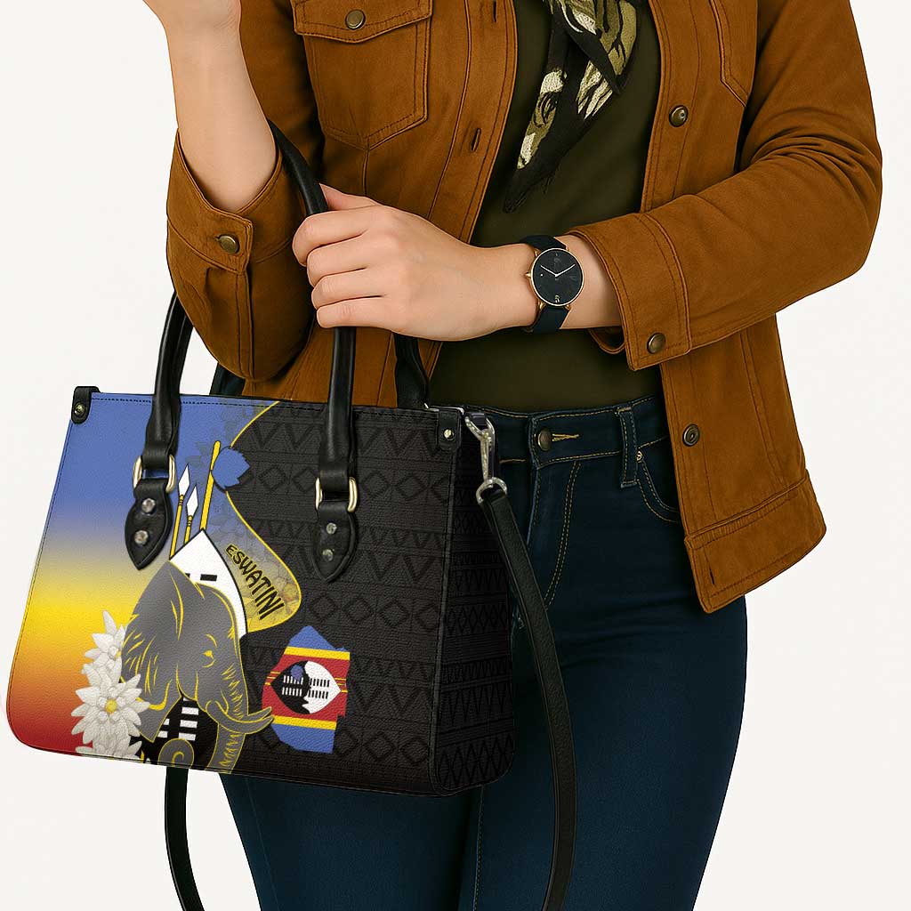 Eswatini Independence Day Leather Bag Swaziland Nguni Shield African Pattern - Wonder Print Shop