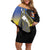 Eswatini Independence Day Off Shoulder Short Dress Swaziland Nguni Shield African Pattern - Wonder Print Shop