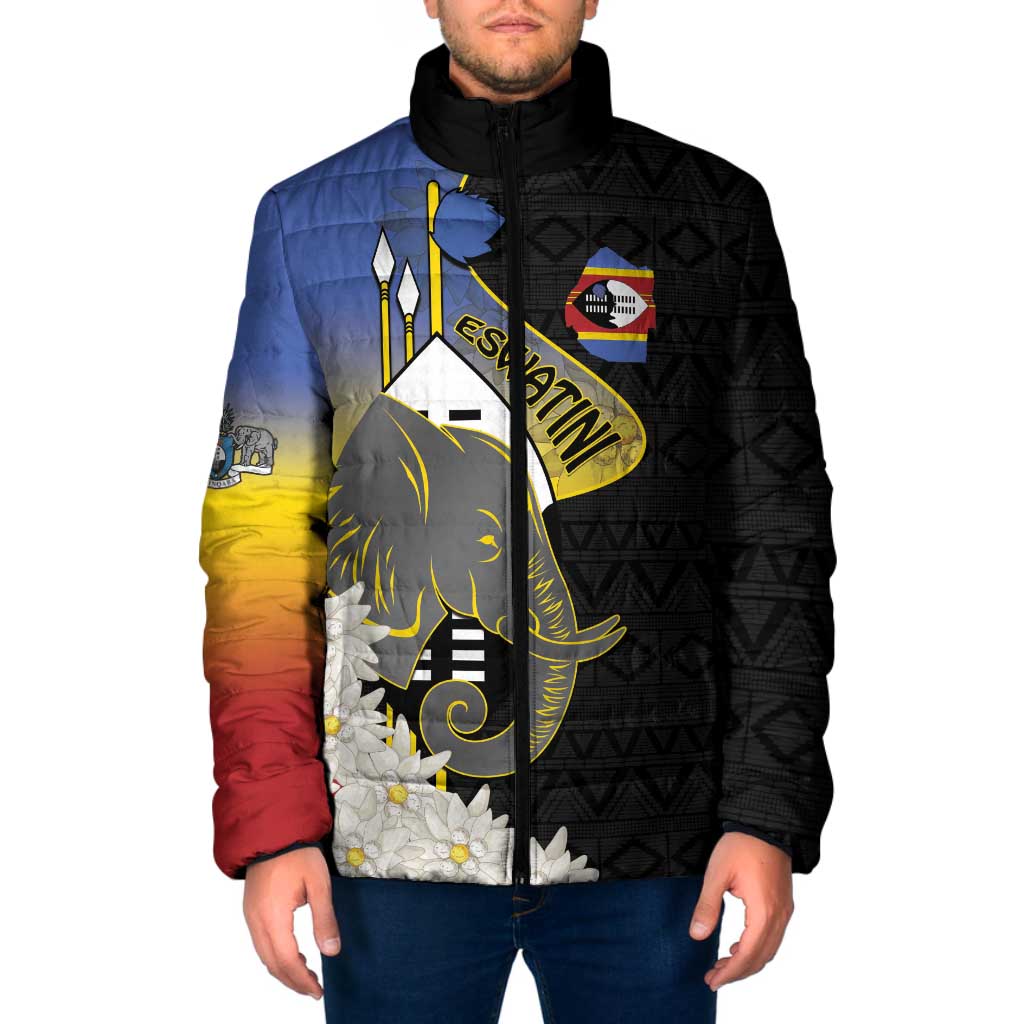 Eswatini Independence Day Padded Jacket Swaziland Nguni Shield African Pattern - Wonder Print Shop