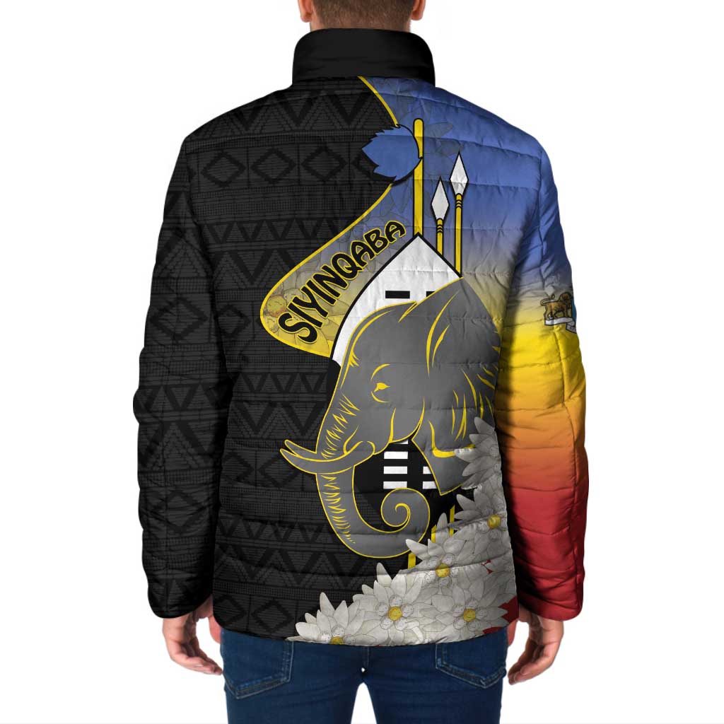 Eswatini Independence Day Padded Jacket Swaziland Nguni Shield African Pattern - Wonder Print Shop