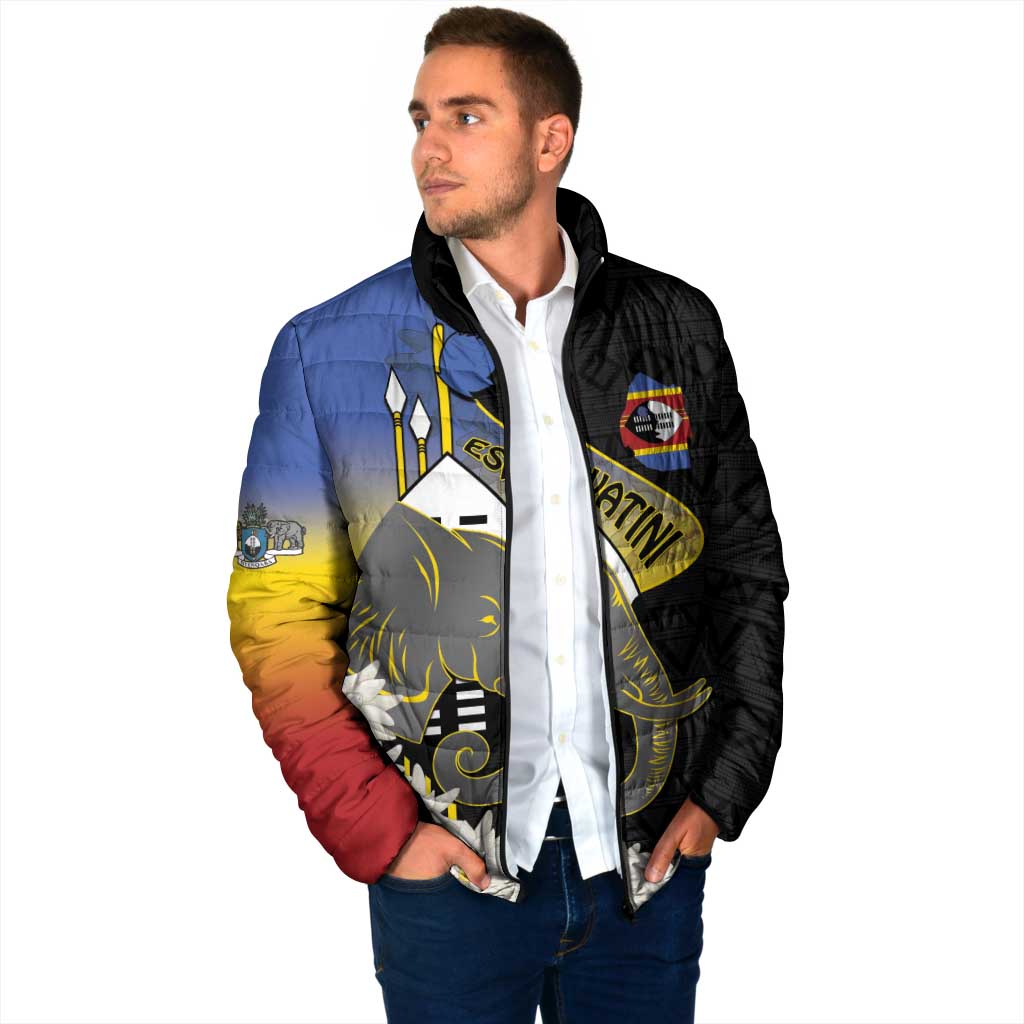 Eswatini Independence Day Padded Jacket Swaziland Nguni Shield African Pattern - Wonder Print Shop