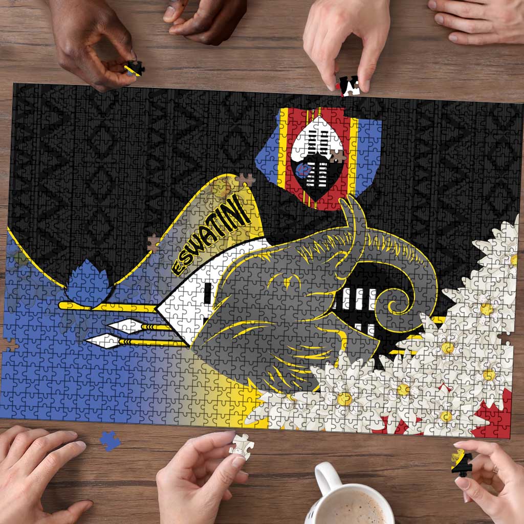 Eswatini Independence Day Puzzle Swaziland Nguni Shield African Pattern - Wonder Print Shop