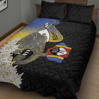 Eswatini Independence Day Quilt Bed Set Swaziland Nguni Shield African Pattern - Wonder Print Shop