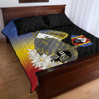 Eswatini Independence Day Quilt Bed Set Swaziland Nguni Shield African Pattern - Wonder Print Shop